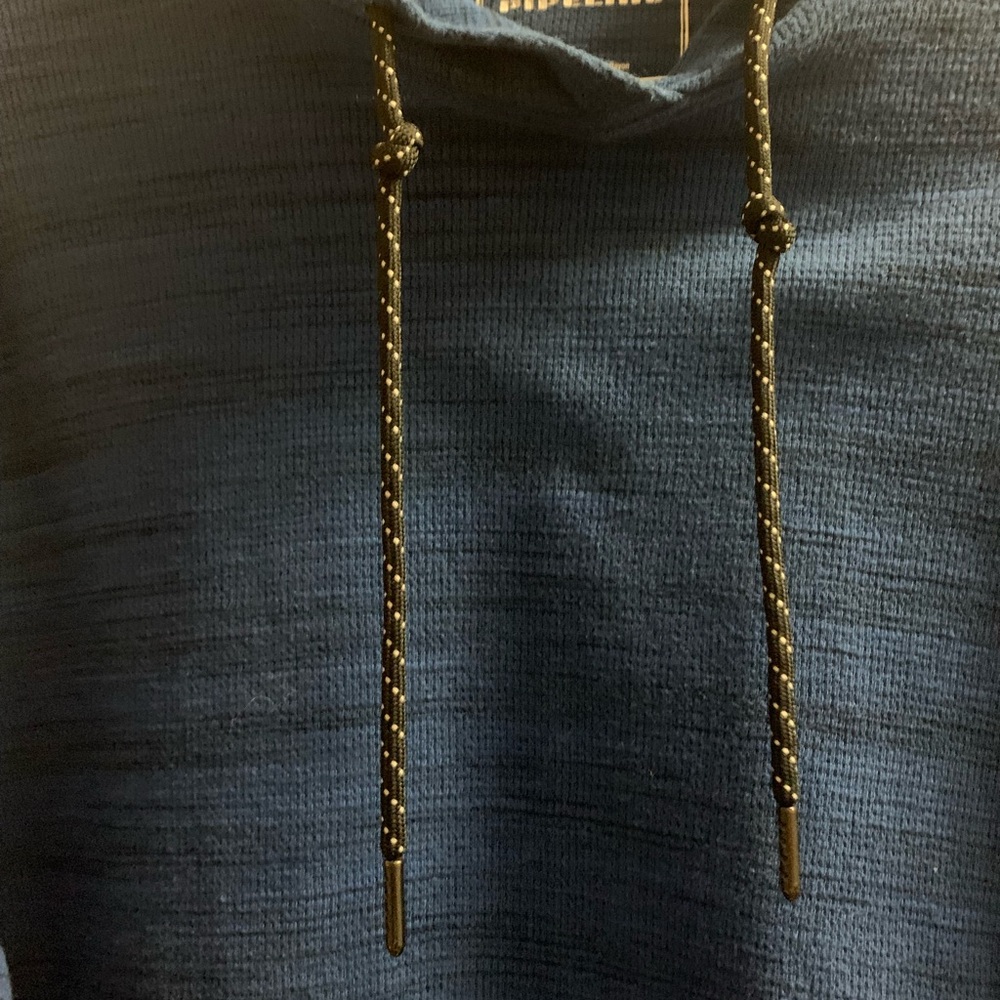 Urban Pipeline Navy Hoodie with Black Drawstrings - Picture 6 of 6